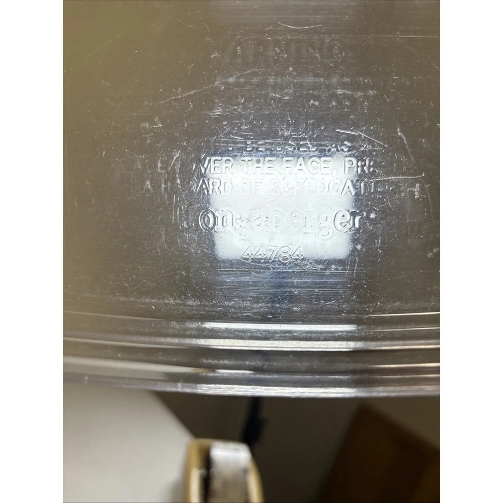 Longaberger 3-Way Top Craft Keeper Basket Protector 44784 Clear Insert EUC